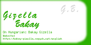 gizella bakay business card